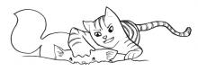 Impitoyable Khara, qui aplatit Coton dans la neige ! Le chat Coton : Sans laisser de traces